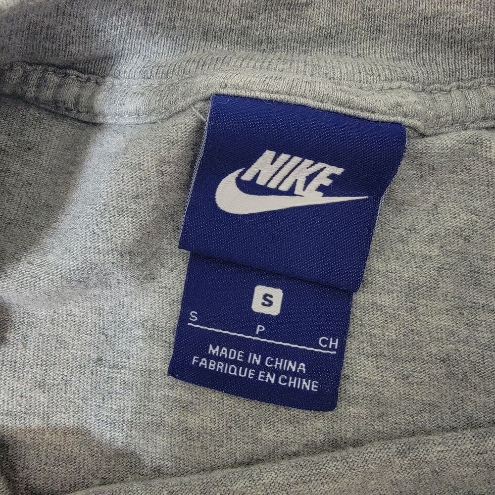 Nike Women Swoosh Crop‎ Top Tshirt Short Sleeve Grey 100% Cotton Size S - Picture 4 of 12